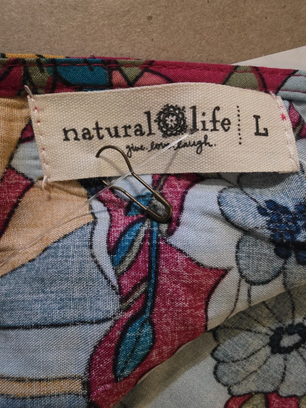 NATURAL LIFE Floral Tiered Maxi Dress - Pink, Blue, Yellow - Picture 2 of 6